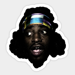 the face of a hip-hop legend Sticker